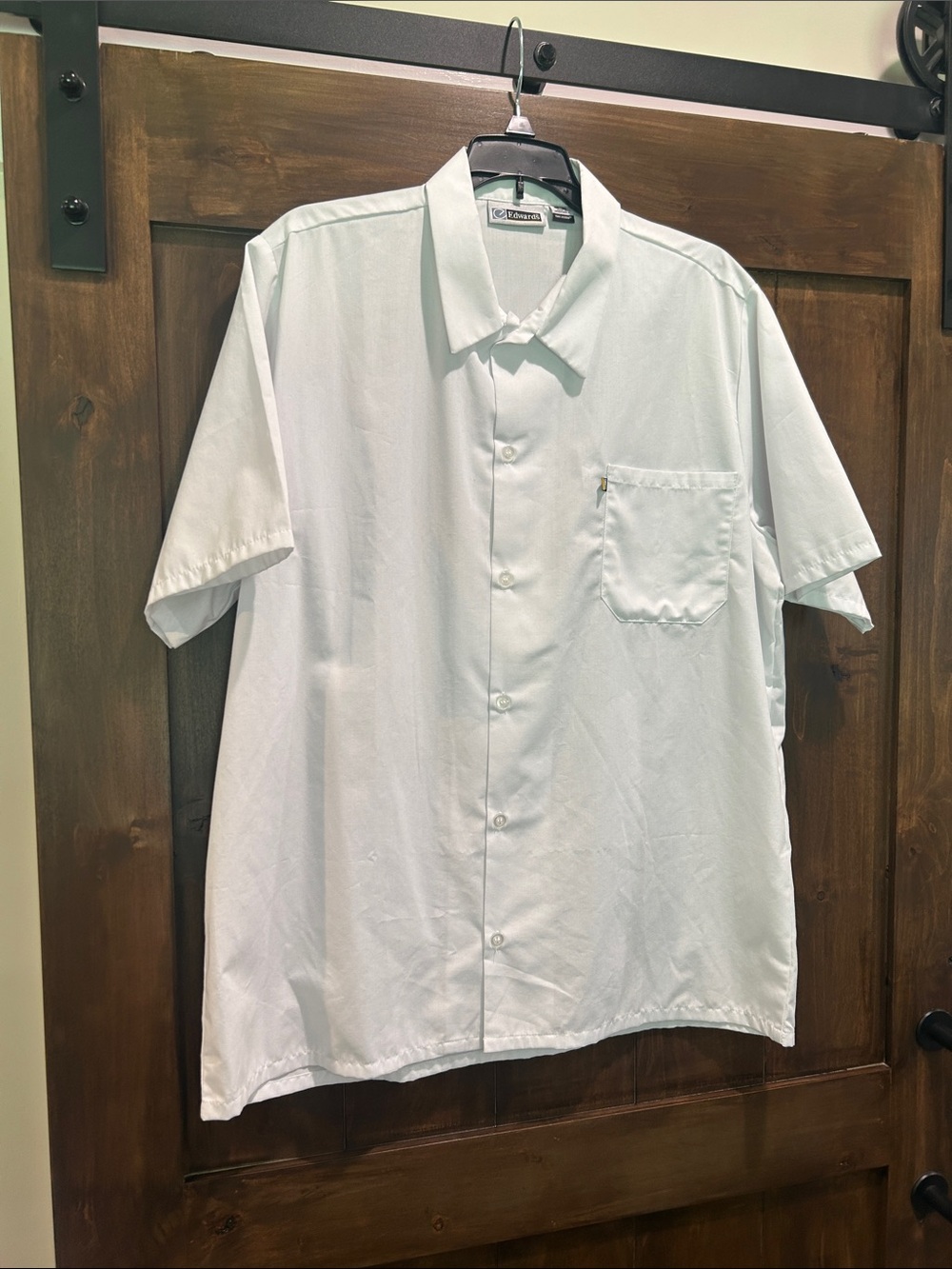 M148 NWOT Edwards Garment White Poplin Camp Shirt Size Medium